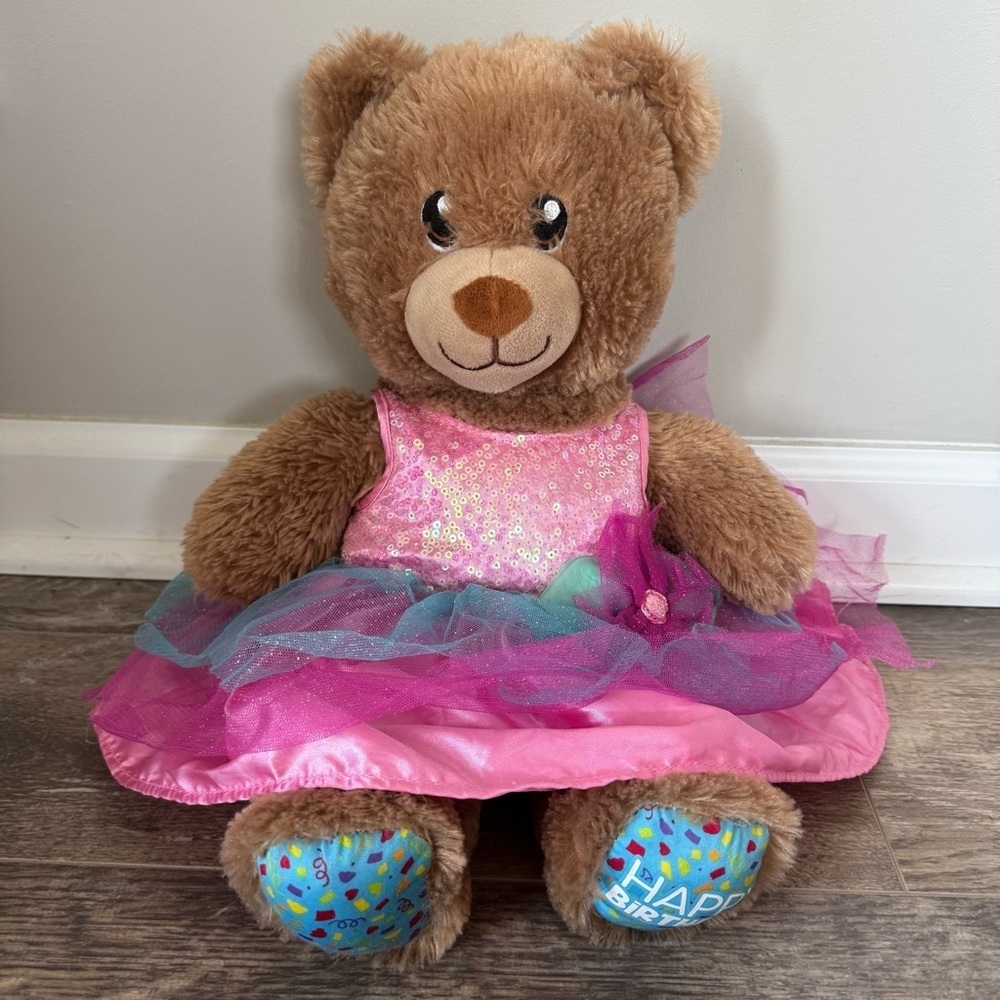 Build-A-Bear BallerinaSequins Dress - Happy Birthday Edition w/Lights Teddy Bear